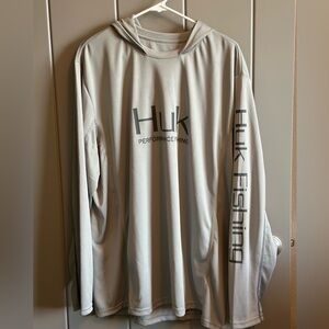 Huk Performance Fishing Hoodie - Gray